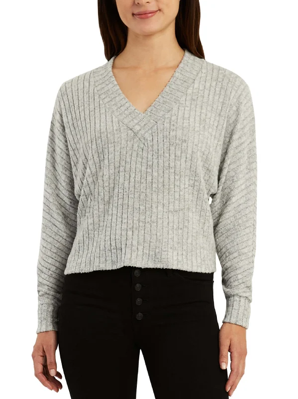 Women's Ribbed Sweater,Grey